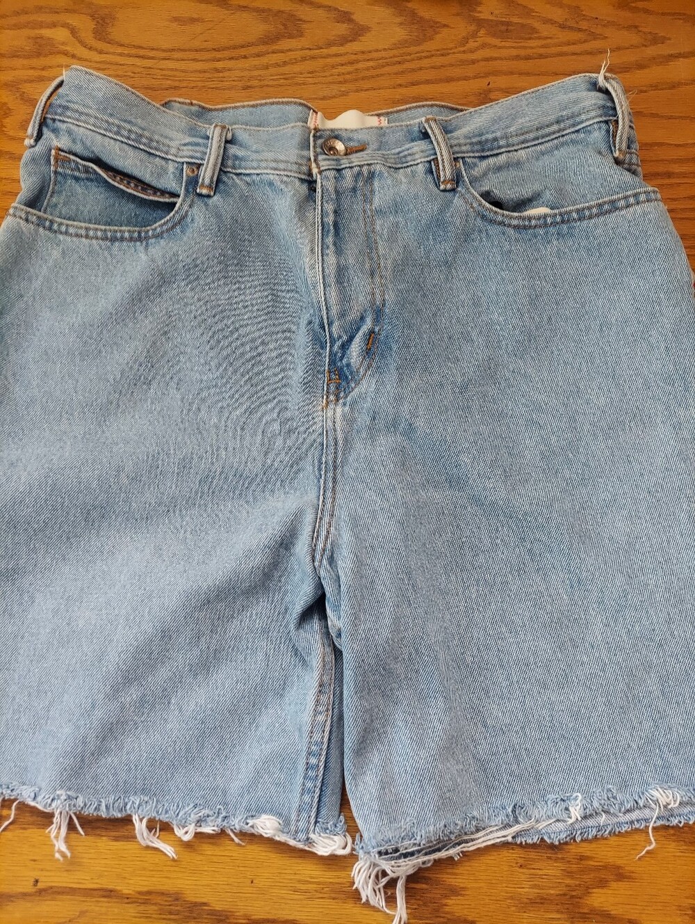 Light Wash Denim Cutoff Shorts